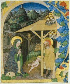 Nativity in an Initial H, 1430/40. Creator: Giovanni di Francia.
