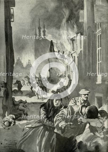 'The Sack of Louvain', (1919). Creator: Unknown.
