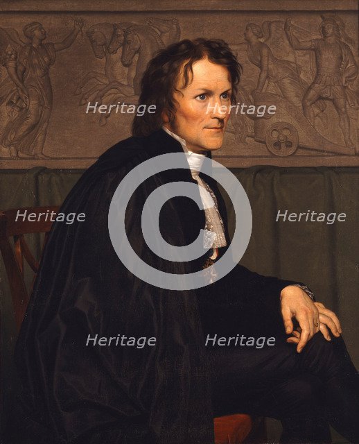 Portrait of the sculptor Bertel Thorvaldsen (1770-1844), 1838. Artist: Eckersberg, Christoffer-Wilhelm (1783-1853)