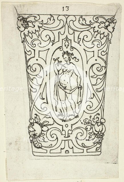 Plate 13, from XX Stuck zum (ornamental designs for goblets and beakers), 1601. Creator: Master AP.