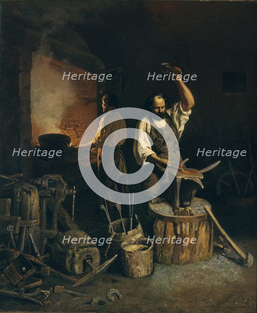 The Forge, 1845. Artist: Plakhov, Lavr Kuzmich (1810-1881)