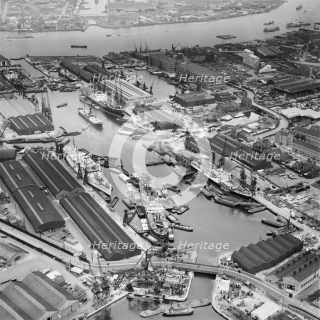 London Docks, June 1958. Artist: Aerofilms.