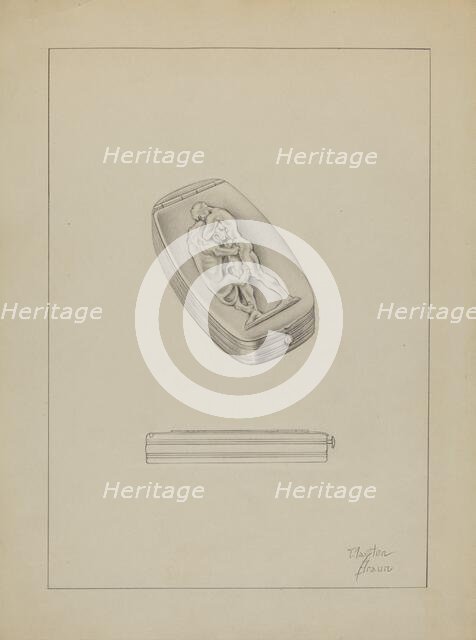 Silver Snuff Box, c. 1936. Creator: Clayton Braun.