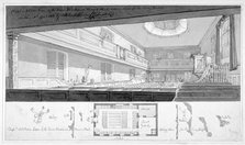 Three Cranes Lane Chapel, Upper Thames Street, City of London, 1818.                                 Artist: Robert Blemmell Schnebbelie