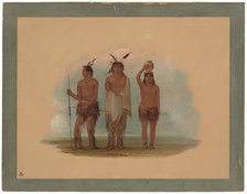 Three Walla Walla Indians, 1855/1869. Creator: George Catlin.