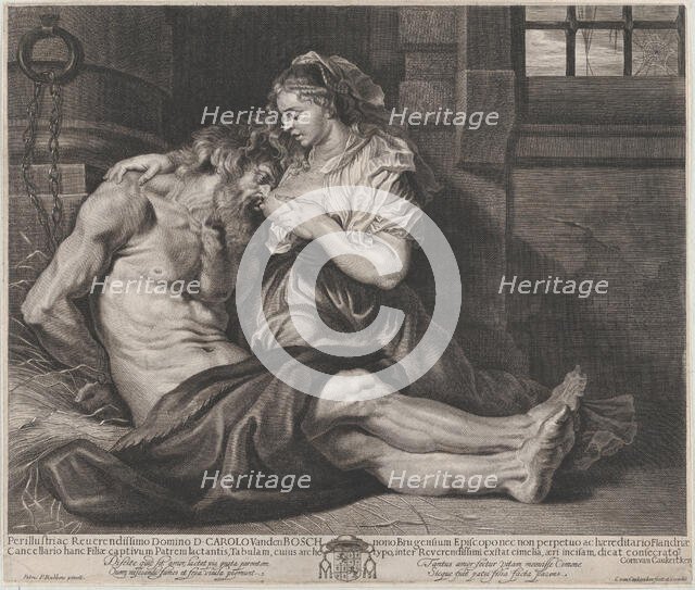 Cimon and Pero, ca. 1650-80. Creator: Cornelis van Caukercken.