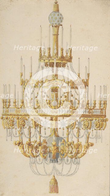 Design for Chandelier, 18th century. Creator: Anon.