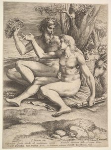 Two Nude Shepherds, 17th century. Creator: Lucas Vorsterman.