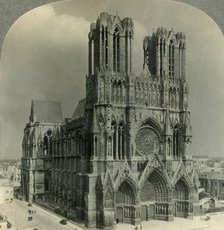 'Restored Cathedral of Reims, France', c1930s. Creator: Unknown.
