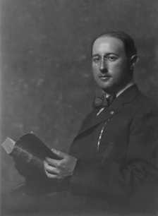 Rasenbach, Abraham S.W., Dr., portrait photograph, 1917 or 1918. Creator: Arnold Genthe.