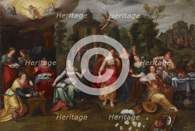 The wise and the foolish virgins, 1600-1699. Creator: Pieter Lisaert.