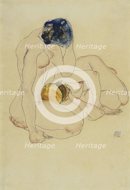 Two friends, 1912. Artist: Schiele, Egon (1890-1918)
