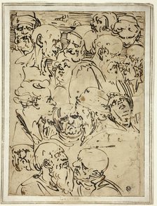 Sketches of Heads, c. 1565. Creator: Unknown.