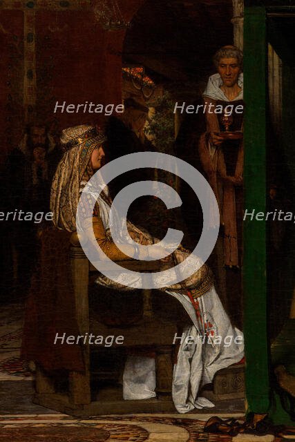 Queen Fredegonda at the Death-Bed of Bishop Praetextatus, 1864. Creator: Alma-Tadema, Sir Lawrence (1836-1912).