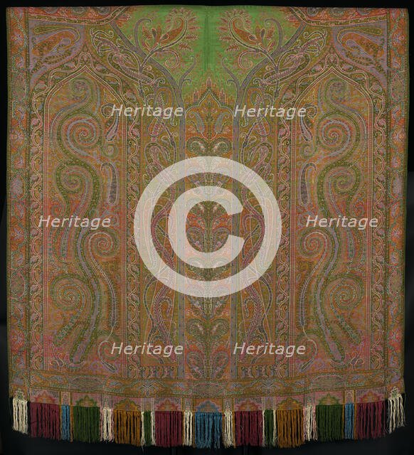 Shawl, Norwich, c. 1860s. Creator: Clabburn, Sons and Crisp.