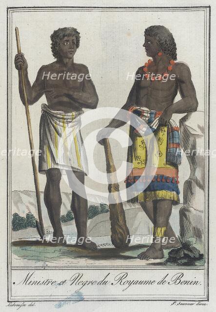 Costumes de Différents Pays, 'Ministre et Negre du Royaume de Benin', c1797. Creator: Jacques Grasset de Saint-Sauveur.