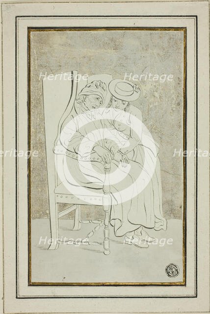 Old Man with Young Woman, n.d. Creator: Marquand Fidel Dominikus Wocher.