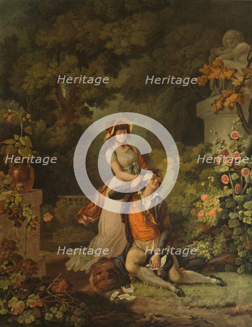 'L'Amant Surpris', (The Surprised Lover), 1798, (1913). Artist: Charles-Melchior Descourtis.