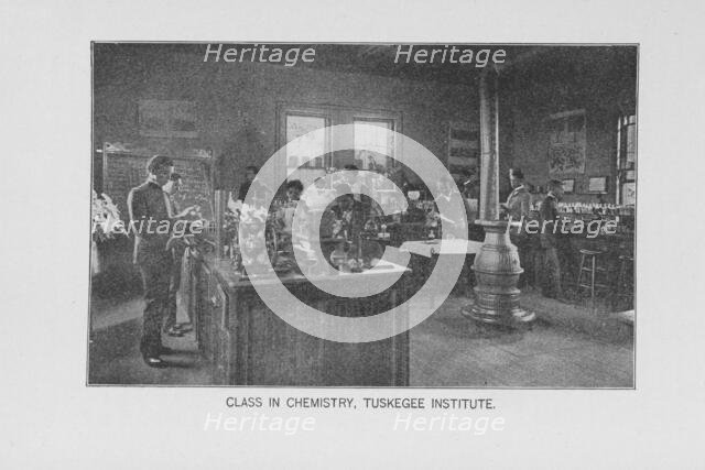 Class in Chemistry, Tuskegee Institute, 1902. Creator: Unknown.
