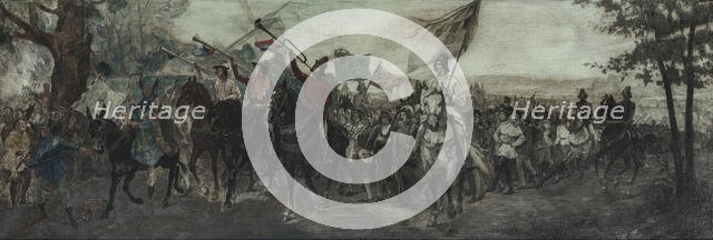 Sketch for the decor in the gallery of the Cour d'Honneur at the Sorbonne: Fete du..., c1894-1903. Creator: Jean Joseph Weerts.