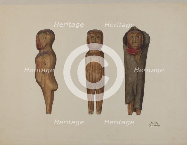 Wooden Doll, c. 1938. Creator: Beverly Chichester.