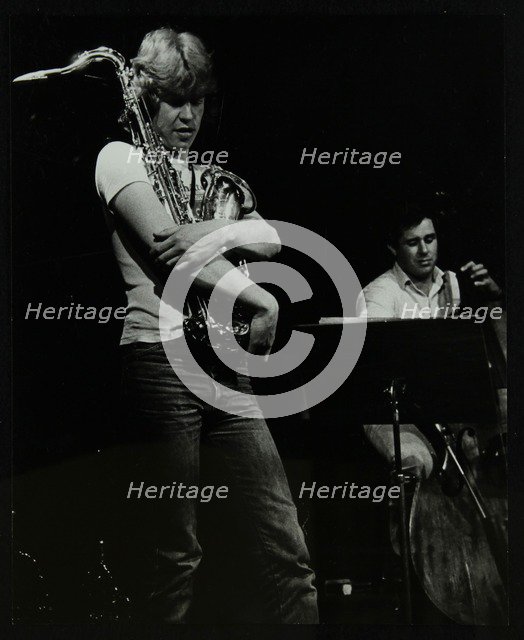 Chris Hunter and Chris Laurence on stage at The Stables, Wavendon, Buckinghamshire. Artist: Denis Williams