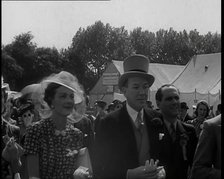 Noel Coward, Actor and Playwright, With Edwina, Lady Louis Mountbatten at  a Theatrical..., 1939. Creator: British Pathe Ltd.