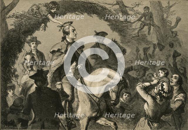 'Angelica Peale Crowning Washington', (1877). Creator: Albert Bobbett.