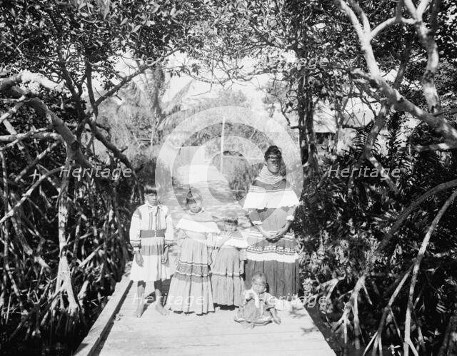 A Seminole mother and children, c.between 1910 and 1920. Creator: Unknown.