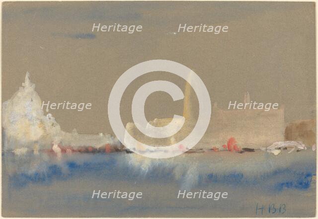 The Salute and the Palazzo Ducale from the Bacino di San Marco. Creator: Hercules Brabazon Brabazon.