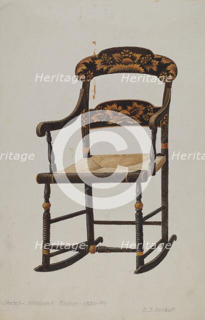 Hitchcock Rocker, 1935/1942. Creator: David S De Vault.