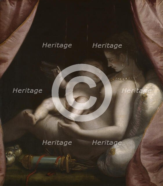 Venus and Cupid, c. 1570. Creator: Luca Cambiaso.