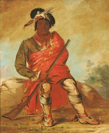 Eteh-ée-fix-e-co, Deer Without a Heart, a Chief, 1838. Creator: George Catlin.