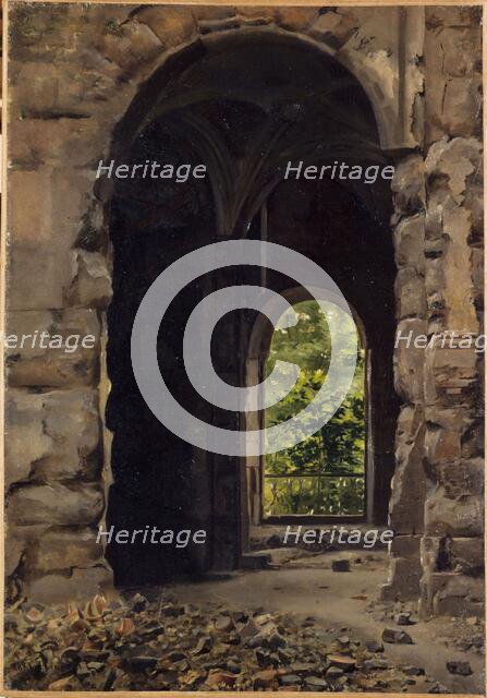 Interior view of ruins of the old Court of Auditors, Quai d'Orsay, 1888. Creator: Georges Rouard.