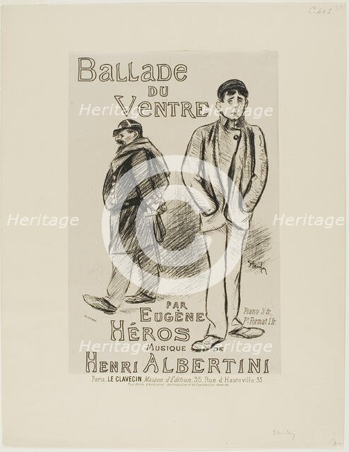 Ballade du Ventre, 1892. Creator: Theophile Alexandre Steinlen.