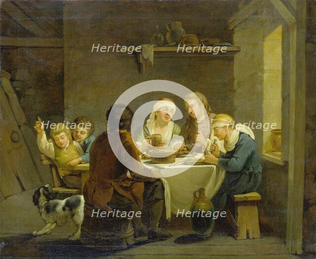 A Family at Table, 1770-1774. Creator: Georg Melchior Kraus.