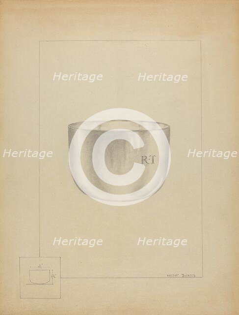 Silver Bowl, c. 1936. Creator: Hester Duany.