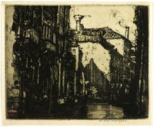 The Dark Canal, Venice, 1908. Creator: Donald Shaw MacLaughlan.