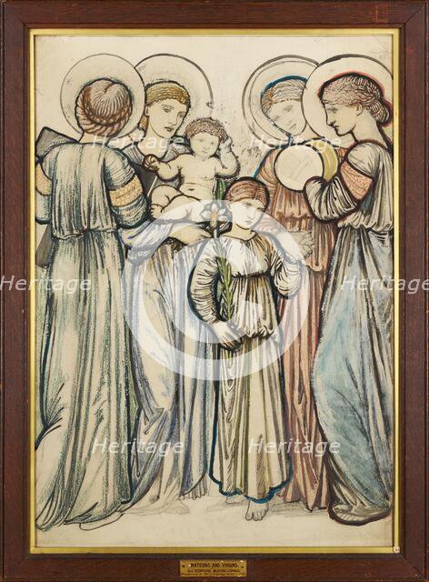 Angels and Children, 1865. Creator: Sir Edward Coley Burne-Jones.