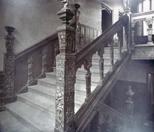 Interior view of the Grand Staircase in Charterhouse, London, 1880.                     Artist: Henry Dixon