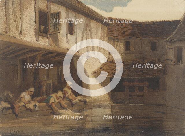 Women washing clothes, 1828-1879. Creator: Louis Adolphe Hervier.