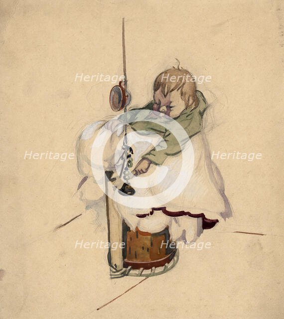 Child in "Naroysan". Selkups, 1920. Creator: A. G. Vargin.