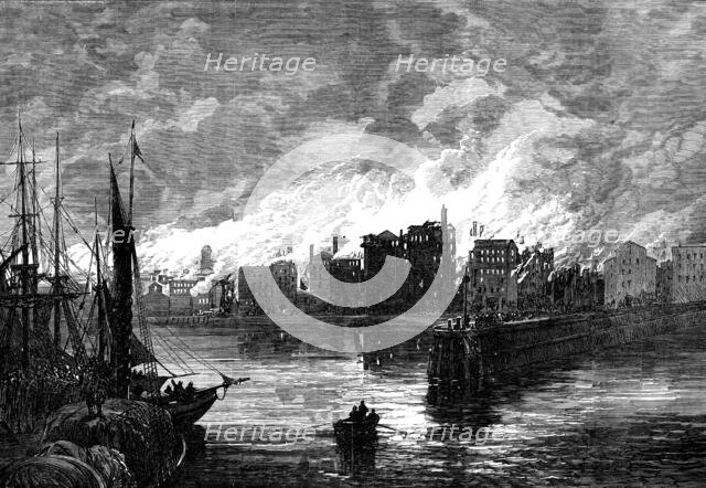 The Burning of Chicago, 1871. Creator: Unknown.