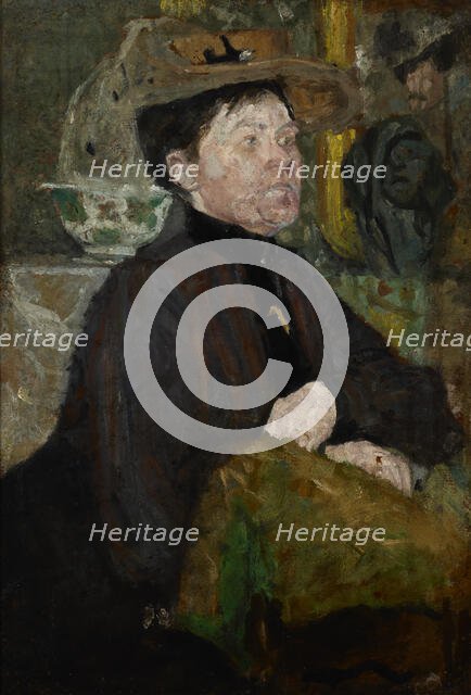 Portrait of Mrs Getter-two-sided painting, c1900. Creator: Olga Boznanska.