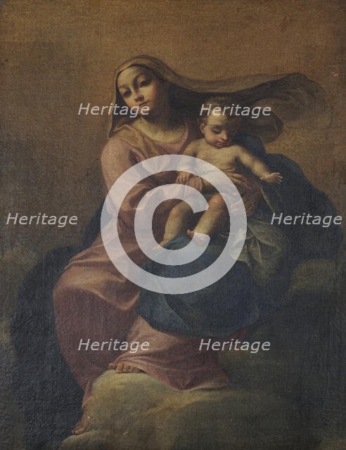 Madonna and Child on a Cloud, 18th century. Creator: Unknown.