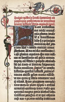 Page from Gutenberg's Bible, c1455. Artist: Johannes Gutenberg