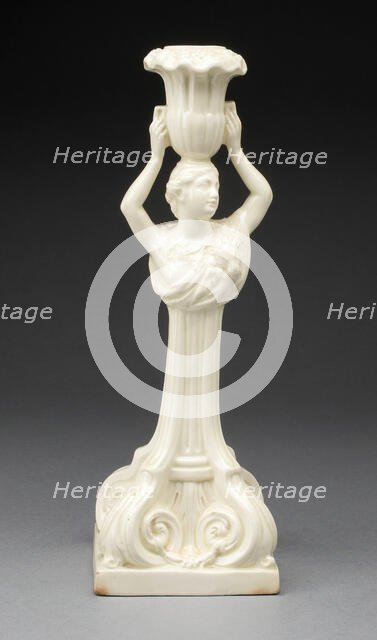 Candlestick, Yorkshire, 1780/1800. Creator: Leeds Pottery.