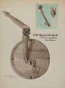 Spanish Lock, c. 1937. Creator: Majel G. Claflin.