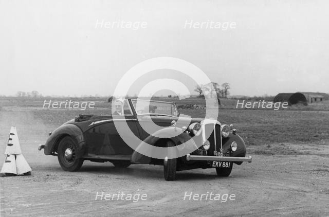 Daimler DB18 prototype on 1956 Thames Estuary Automobile Club Southend Rally. Creator: Unknown.