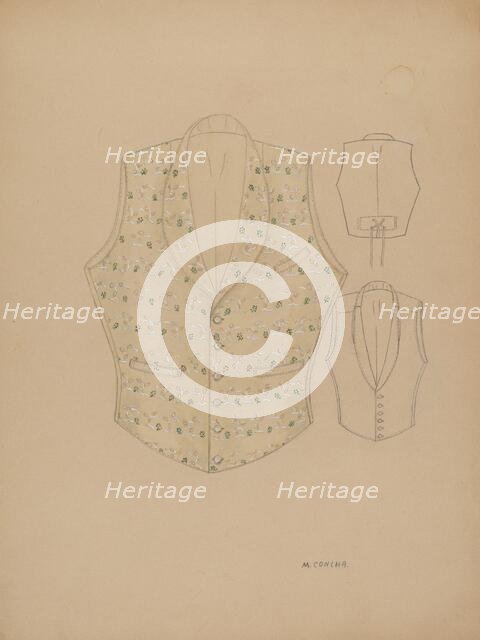 Waistcoat, c. 1937. Creator: Margaret Concha.